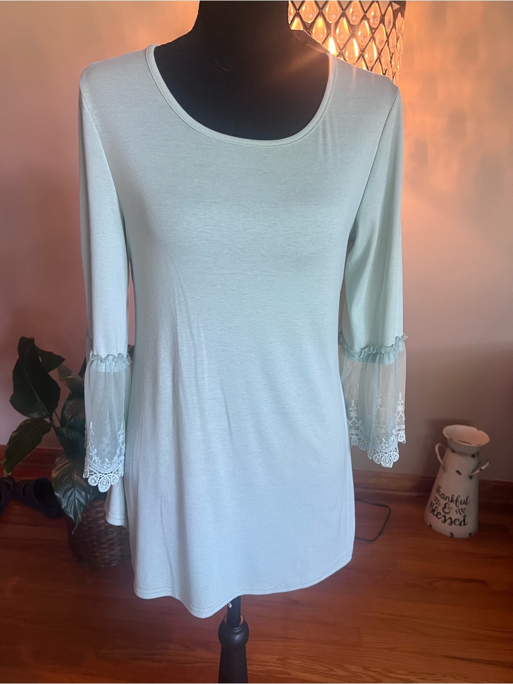 Origami by Vivian Women’s Tunic Bell-Sleeve Top
